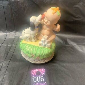 Baby and Puppy Figurine Music Box song, “Oh Where Has My Little Dog Gone”.
